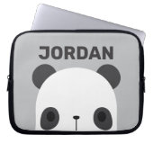 Niedlicher Panda-Bär mit Personalisiertem Namen Laptopschutzhülle (Vorderseite)