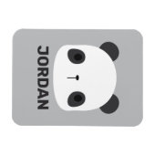 Niedlicher Panda-Bär mit Personalisiertem Namen Magnet (Horizontal)