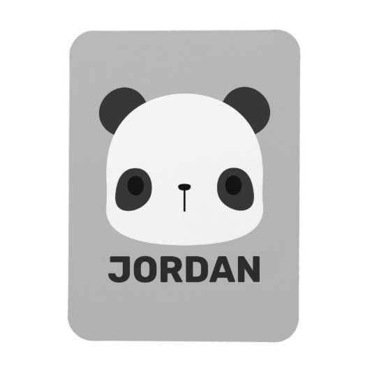 Niedlicher Panda-Bär mit Personalisiertem Namen Magnet (Vertikal)