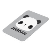 Niedlicher Panda-Bär mit Personalisiertem Namen Magnet (Linke Seite)