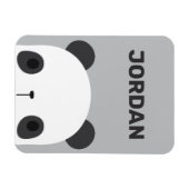 Niedlicher Panda-Bär mit Personalisiertem Namen Magnet (Horizontal)