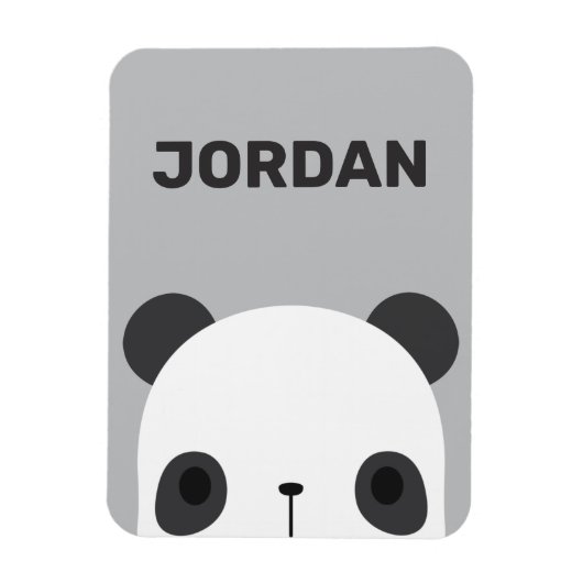 Niedlicher Panda-Bär mit Personalisiertem Namen Magnet (Vertikal)