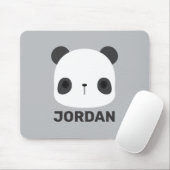 Niedlicher Panda-Bär mit Personalisiertem Namen Mousepad (Mit Mouse)
