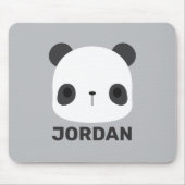 Niedlicher Panda-Bär mit Personalisiertem Namen Mousepad (Vorne)