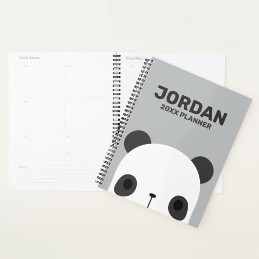 Niedlicher Panda-Bär mit Personalisiertem Namen Planer (Anzeige)