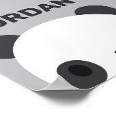 Niedlicher Panda-Bär mit Personalisiertem Namen Poster (Ecke)