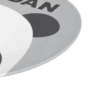 Niedlicher Panda-Bär mit Personalisiertem Namen Schneidebrett (Ecke)