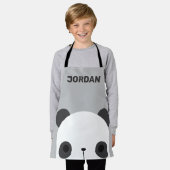 Niedlicher Panda-Bär mit Personalisiertem Namen Schürze (Getragen)
