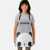 Niedlicher Panda-Bär mit Personalisiertem Namen Schürze (Insitu)