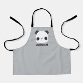 Niedlicher Panda-Bär mit Personalisiertem Namen Schürze (Vorderseite)