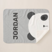 Niedlicher Panda-Bär mit Personalisiertem Namen Sherpadecke (Vorderseite (Horizontal))