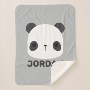 Niedlicher Panda-Bär mit Personalisiertem Namen Sherpadecke