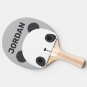 Niedlicher Panda-Bär mit Personalisiertem Namen Tischtennis Schläger (Seitenansicht)