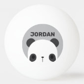 Niedlicher Panda-Bär mit Personalisiertem Namen Tischtennisball (Rückseite)