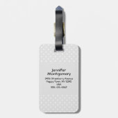 Niedlicher Panda-Bär mit Rose Bouquet Gepäckanhänger (Rückseite vertikal)