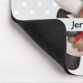 Niedlicher Panda-Bär mit Rose Bouquet Mousepad (Ecke)