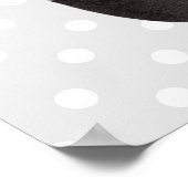 Niedlicher Panda-Bär mit Rose Bouquet Poster (Ecke)