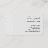 Niedlicher Panda-Bär mit Rose Bouquet Visitenkarte (Rückseite)