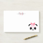 Niedlicher Panda-Bär personalisiert Post-it Klebezettel (Auf Schreibtisch)