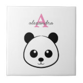 Niedlicher Panda Bär Personalisierte Keramik Tile Fliese (Vorderseite)