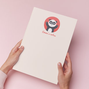 Niedlicher Panda Bär - Personalisierte Kinder Note Notizblock