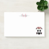 Niedlicher Panda-Bär personalisierte Monogramm Post-it Klebezettel (Büro)