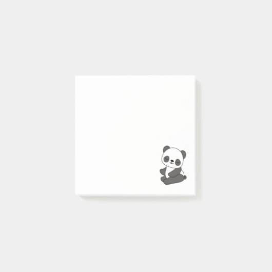 Niedlicher Panda-Bär Post-it Klebezettel (Vorderseite)