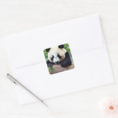 Niedlicher Panda-Bär Quadratischer Aufkleber (Umschlag)