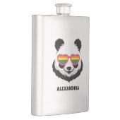 Niedlicher Panda-Bär | Regenbogen | LGBTQ Flachmann (Rechts)