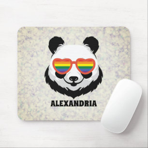 Niedlicher Panda-Bär   Regenbogen   LGBTQ Mousepad