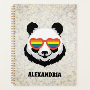 Niedlicher Panda-Bär Regenbogen LGBTQ Planer