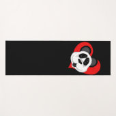 Niedlicher Panda-Bär rot und schwarz Yogamatte (Vorderseite (Horizontal))