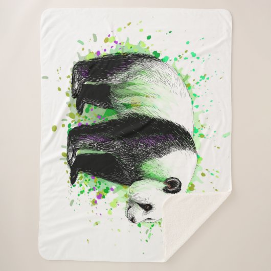 Niedlicher Panda-Bär Sherpadecke (Vorderseite)