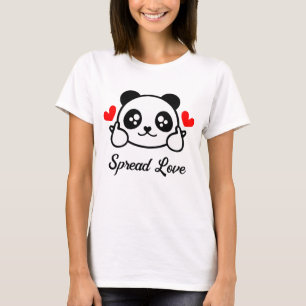 Niedlicher Panda-Bär "Spread Liebe" T-Shirt