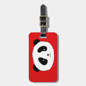 Niedlicher Panda-Bär steht dem modernen Spaß von L Gepäckanhänger (Vorderseite vertikal)
