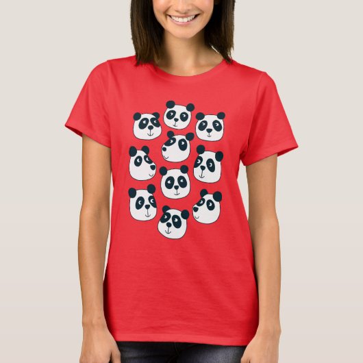 Niedlicher Panda-Bär T-Shirt (Vorderseite)