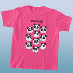 Niedlicher Panda-Bär T-Shirt<br><div class="desc">Spaß kleine Panda Bären,  um jeden Naturschutz denkenden Tierfreund lächeln zu lassen. Originelle Kunst von Nic Squirrell.</div>