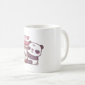 Niedlicher Panda-Bär umarmt Icate-Kaffee Kaffeetasse (VorderseiteRechts)