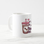 Niedlicher Panda-Bär umarmt Icate-Kaffee Kaffeetasse (Vorderseite Links)