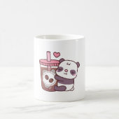 Niedlicher Panda-Bär umarmt Icate-Kaffee Kaffeetasse (Mittel)