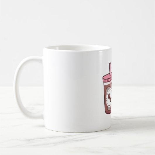 Niedlicher Panda-Bär umarmt Icate-Kaffee Kaffeetasse (Links)