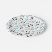 Niedlicher Panda-Bär unter den Sternen | Baby Pappteller (Schrägansicht)