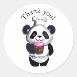 Niedlicher Panda Bär Vielen Dank Sticker