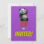 Niedlicher Panda-Bär zum Geburtstag einladen Einladung (Rückseite)