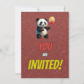 Niedlicher Panda-Bär zum Geburtstag einladen Einladung (Rückseite)