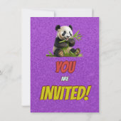 Niedlicher Panda-Bär zum Geburtstag einladen Einladung (Rückseite)