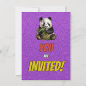 Niedlicher Panda-Bär zum Geburtstag einladen Einladung (Rückseite)