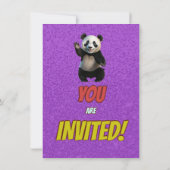 Niedlicher Panda-Bär zum Geburtstag einladen Einladung (Rückseite)