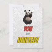 Niedlicher Panda-Bär zum Geburtstag einladen Einladung (Rückseite)