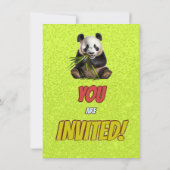 Niedlicher Panda-Bär zum Geburtstag einladen Einladung (Rückseite)